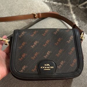 Coach Black and Brown Crossbody Bag